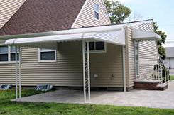 Door hood and patio cover